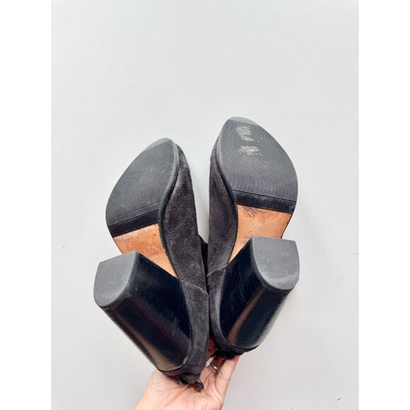 RAG & BONE Newbury Black Suede Leather Block Heel Ankle Boots, Size 37.5 - Picture 14 of 16